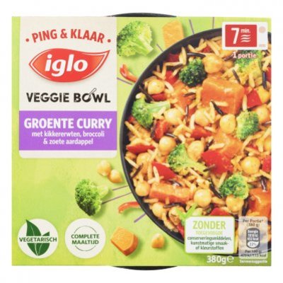 Iglo Ping&Klaar Veggie Bowl Groente Curry